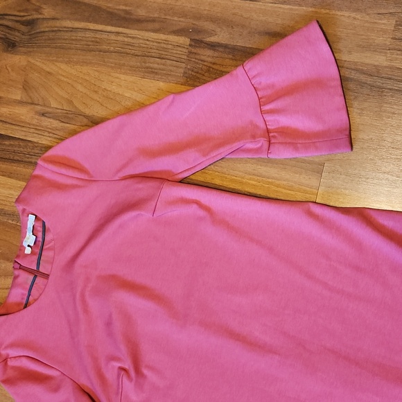 Boden Lavinia Ponte Pink Flutter Sleeve Knee Length Shift Dress Size 4 NWOT - Picture 4 of 16